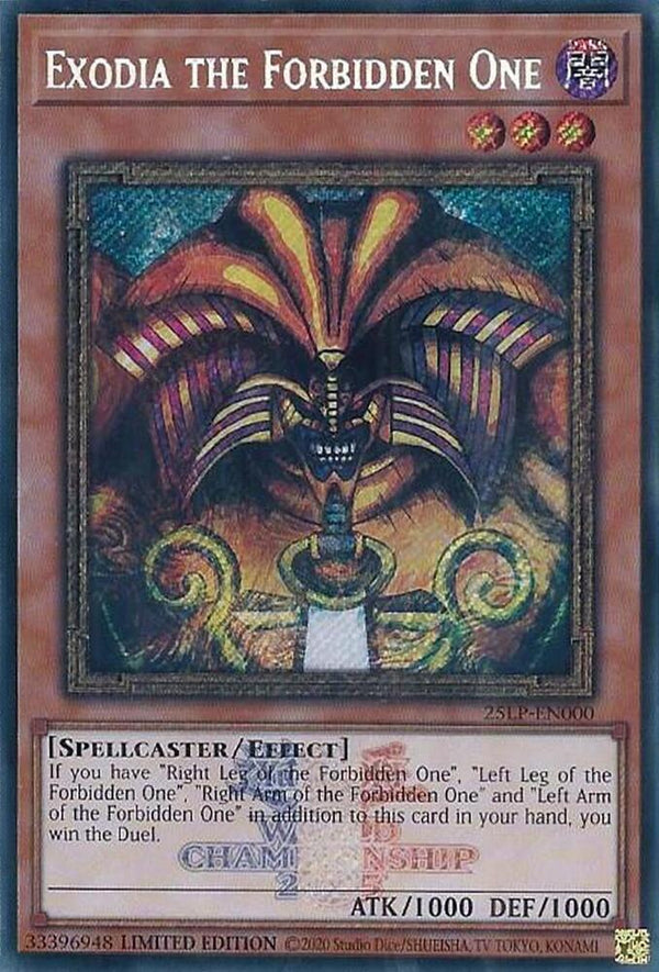 Exodia the Forbidden One (ESR) - 25LP-EN000 - Emblazoned Secret Rare - Limited Edition