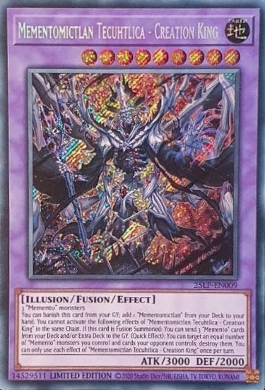 Mementomictlan Tecuhtlica - Creation King (SCR) - 25LP-EN009 - Secret Rare - Limited Edition