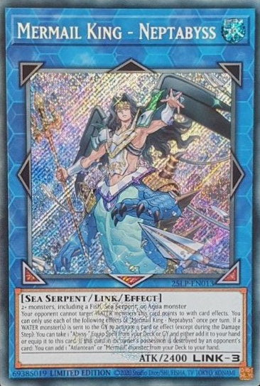 Mermail King - Neptabyss (ESR) - 25LP-EN013 - Emblazoned Secret Rare - Limited Edition