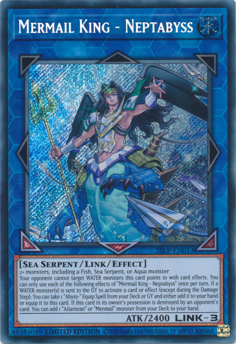 Mermail King - Neptabyss (SCR) - 25LP-EN013 - Secret Rare - Limited Edition