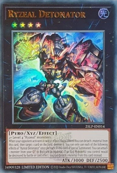 Ryzeal Detonator (EUR) - 25LP-EN014 - Emblazoned Ultra Rare - Limited Edition