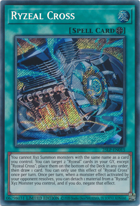 Ryzeal Cross (SCR) - 25LP-EN015 - Secret Rare - Limited Edition