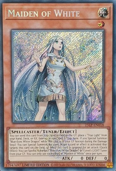 Maiden of White (ESR) - 25LP-EN018 - Emblazoned Secret Rare - Limited Edition