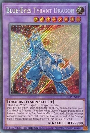 Blue-Eyes Tyrant Dragon (SCR) - 25LP-EN019 - Secret Rare - Limited Edition