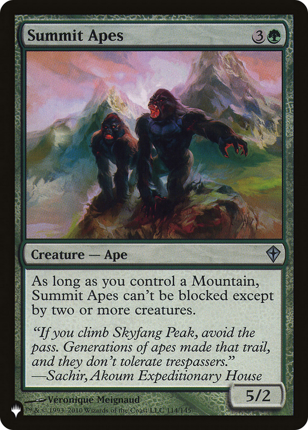 Summit Apes - WWK Reprint (PLST)