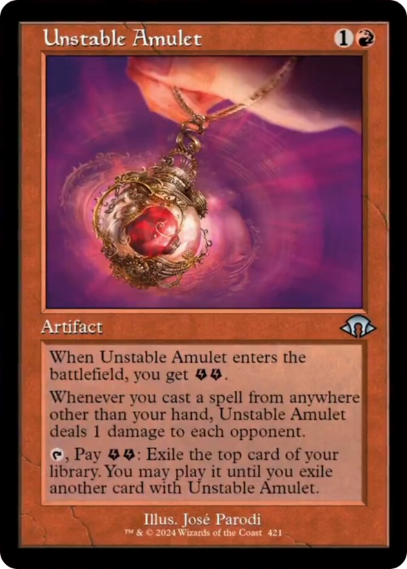 Unstable Amulet - Retro Frame (MH3)