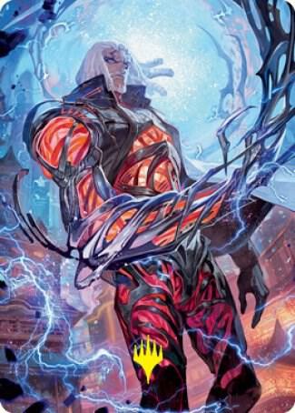 Tezzeret, Betrayer of Flesh // Tezzeret, Betrayer of Flesh - Art Series (Gold-Stamped Signature) (ANEO)