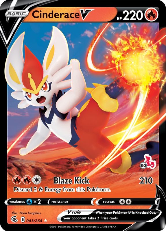 Cinderace V (#60 Cinderace Stamped)- 043/264 - Promo