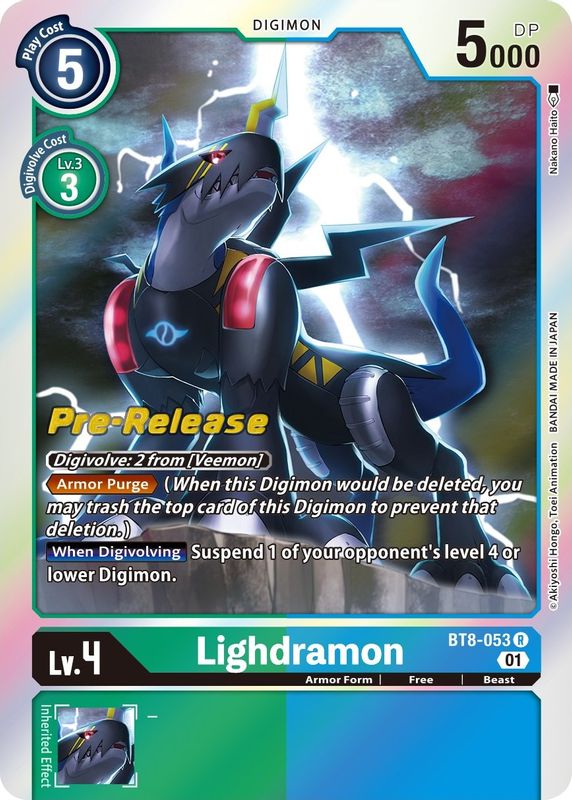 Lighdramon - BT8-053 - Rare (Pre-Release)