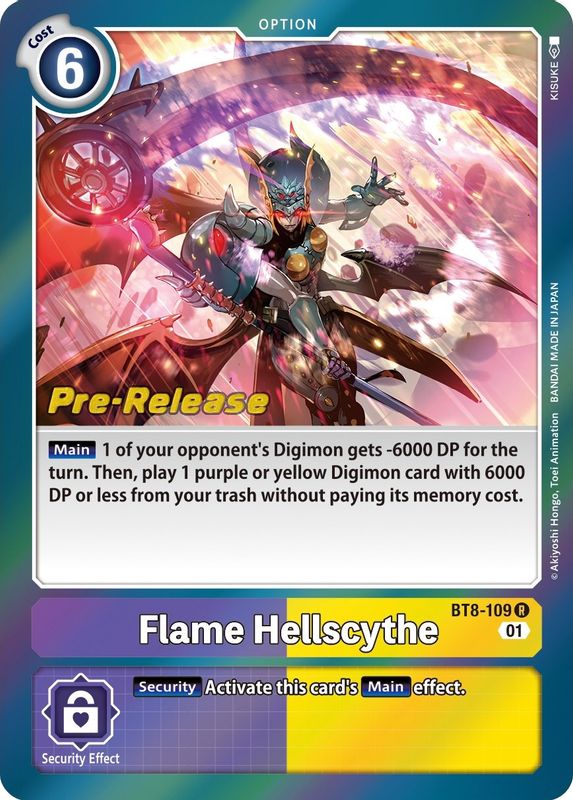Flame Hellscythe - BT8-109 - Rare (Pre-Release)