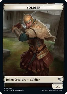 Ajani, Sleeper Agent Emblem // Soldier Token (Foil) (TDMU)