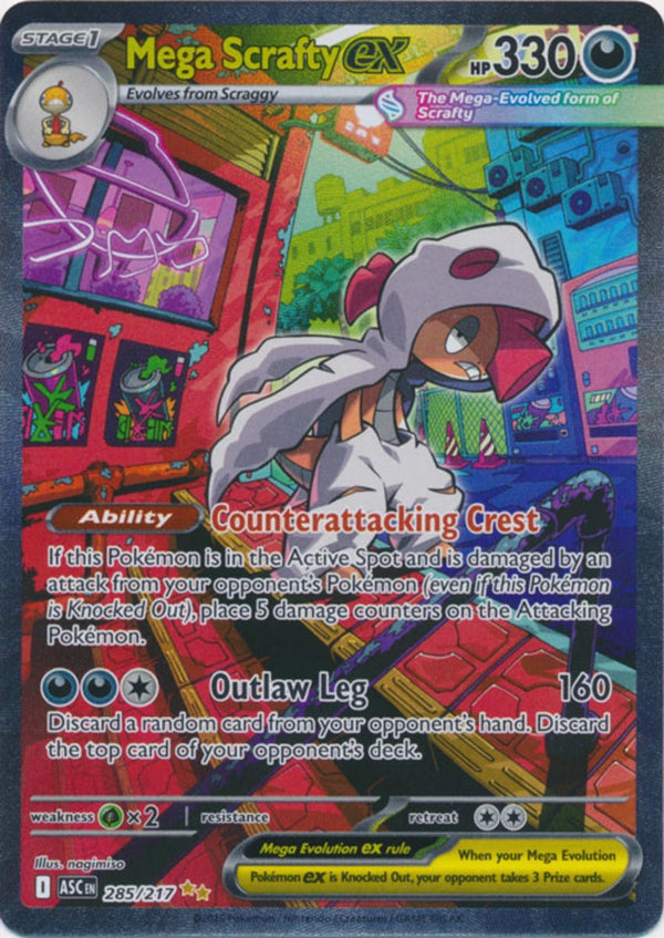 Mega Scrafty ex - 285/217 - Special Illustration Rare