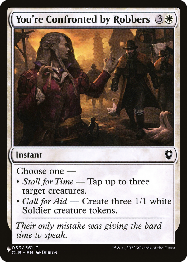You're Confronted by Robbers - CLB Reprint (PLST)