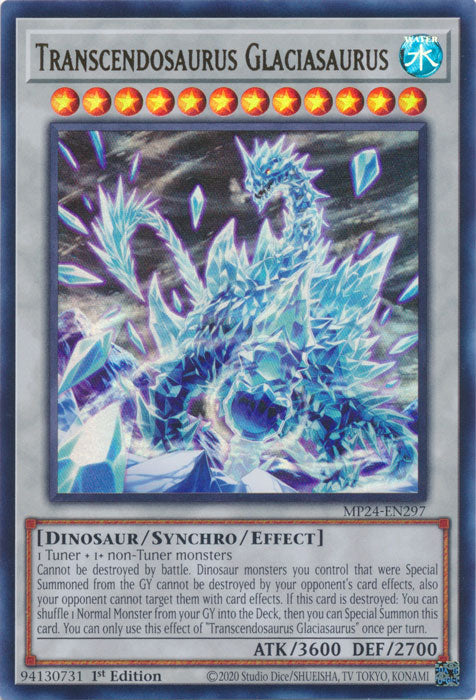 Transcendosaurus Glaciasaurus - MP24-EN297 - Ultra Rare - 1st Edition