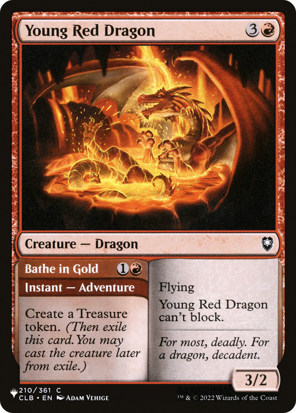 Young Red Dragon // Bathe in Gold - CLB Reprint (PLST)
