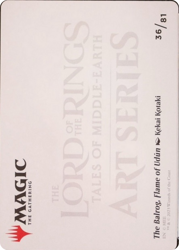 The Balrog, Flame of Udûn - Art Series (Gold-Stamped Signature) (ALTR)