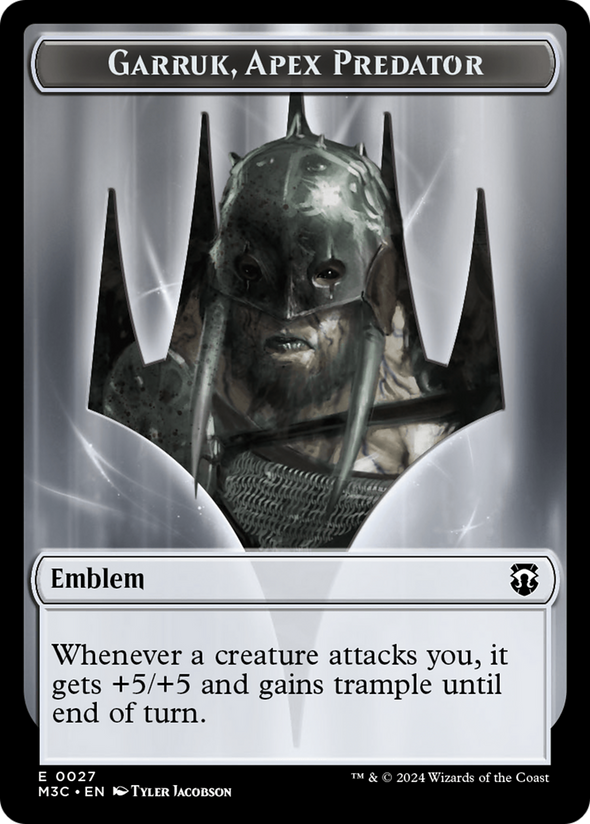 Garruk, Apex Predator Emblem // Saproling Token (TM3C)