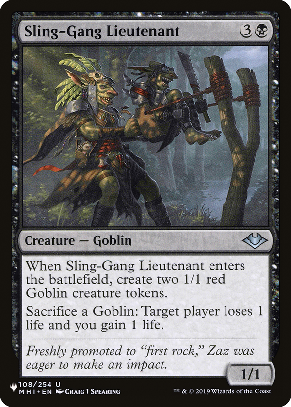 Sling-Gang Lieutenant - MH1 Reprint (PLST)
