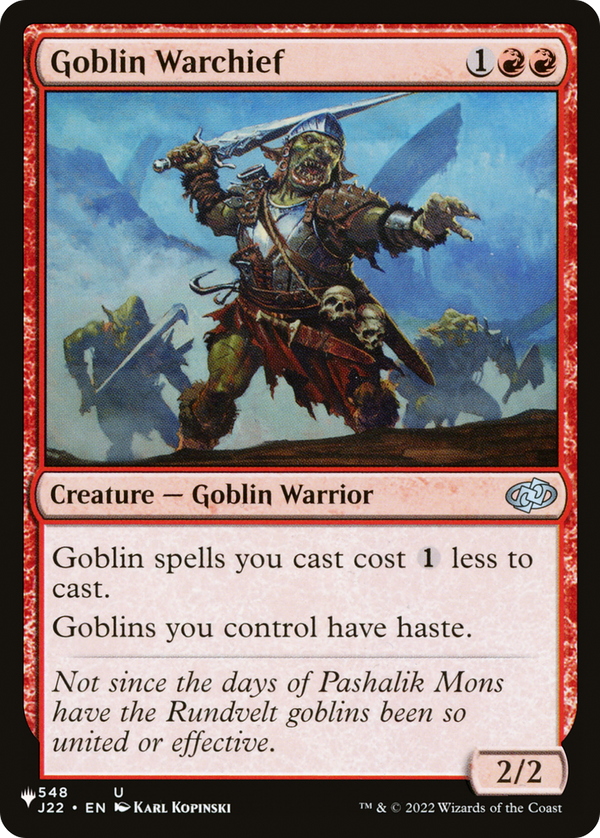Goblin Warchief - J22 Reprint (PLST)
