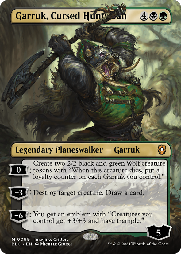 Garruk, Cursed Huntsman - Borderless (BLC)