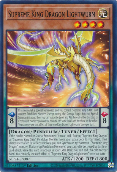 Supreme King Dragon Lightwurm - MP24-EN387 - Common - 1st Edition