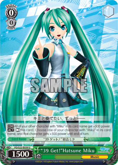 "39 Get!"Hatsune Miku - PD/S22-E039 - Uncommon available at 401 Games Canada