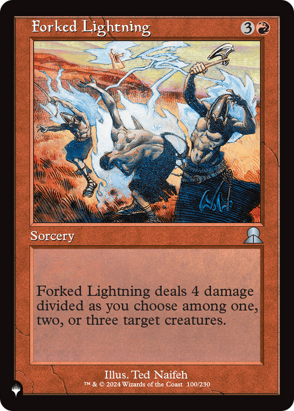 Forked Lightning - ME3 Reprint (PLST) (NO PLANEWALKER SYMBOL)