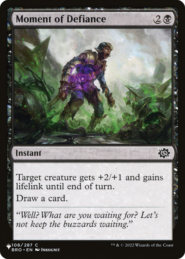 Moment of Defiance - BRO Reprint (PLST)