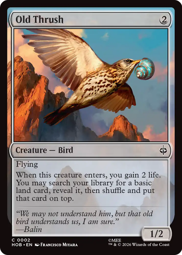 Old Thrush (HOB) (Pre-Order)
