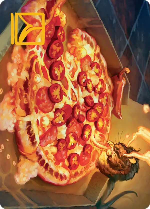 Spicy Oatmeal Pizza // Spicy Oatmeal Pizza (ATMT) - Gold Stamped Art Card