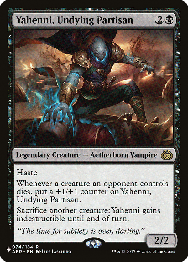 Yahenni, Undying Partisan - AER Reprint (PLST)