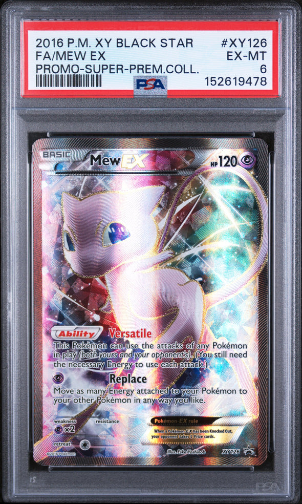 MEW EX (XY126) - POKEMON XY BLACK STAR PROMOS - PROMO-SUPER-PREM.COLL. - FULL ART - EX-MT 6