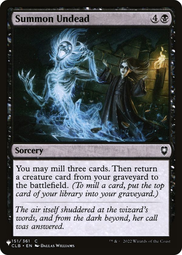 Summon Undead - CLB Reprint (PLST)