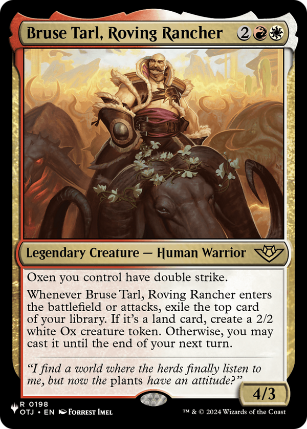 Bruse Tarl, Roving Rancher - OTJ Reprint (PLST)