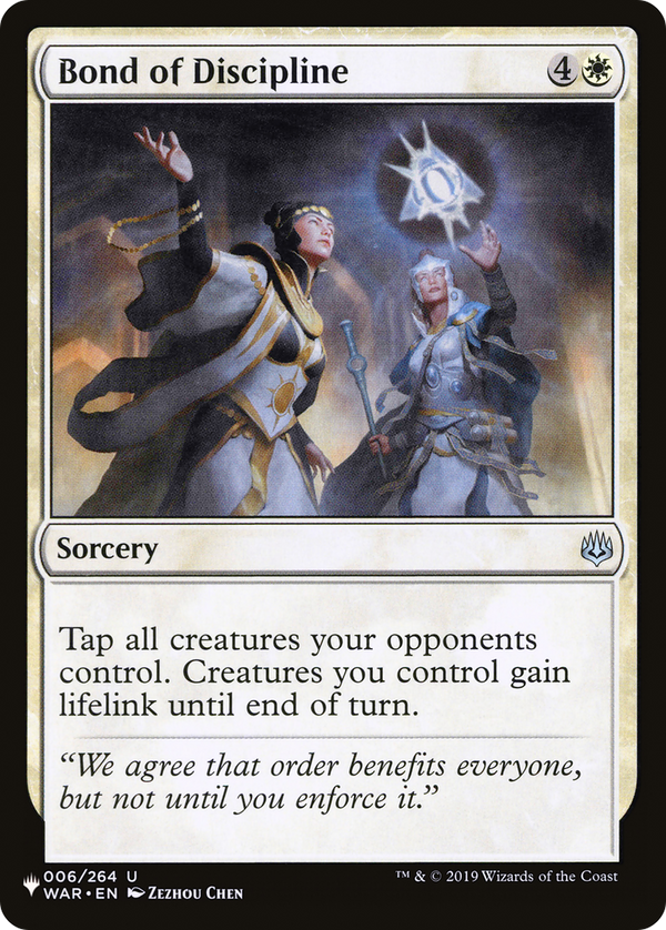Bond of Discipline - WAR Reprint (PLST)