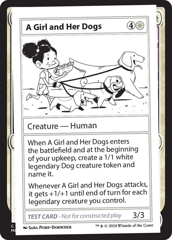 A Girl and Her Dogs - Test Card (MB2)