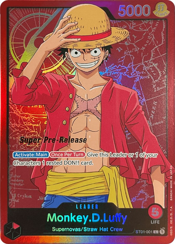 Monkey.D.Luffy (Super Pre-Release) - ST01-001 - Leader