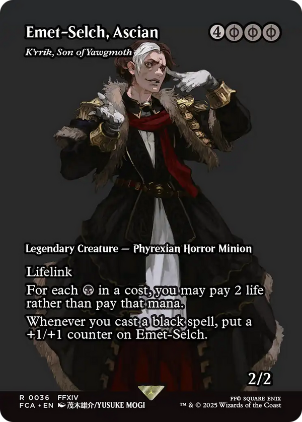 Emet-Selch, Ascian // K'rrik, Son of Yawgmoth - Borderless (FCA)