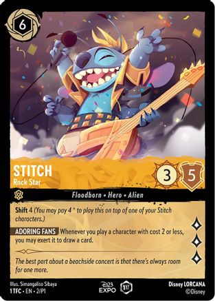 Stitch (Rock Star) - 2 - D23 EXPO Promo