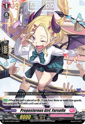 Preposterous Girl, Farselle - D-PR/135EN - Promo