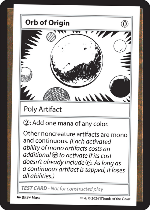 Orb of Origin - Test Card (MB2)