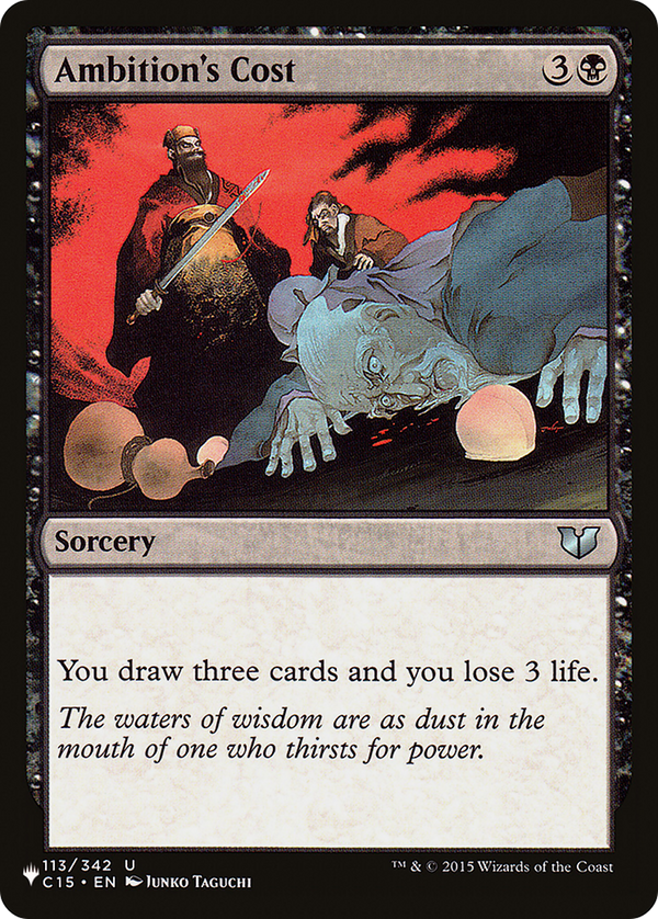 Ambition's Cost - C15 Reprint (PLST)