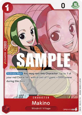 Makino (Pre-Release) - OP02-015 - Uncommon