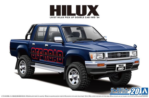 Aoshima - '94 Toyota LN107 Hilux Pick Up Double Cab 4WD 1/24