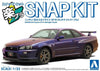 Aoshima - Snap-Kit - Nissan R34 Skyline GT-R (Midnight Purple III) 1/32 [20046]