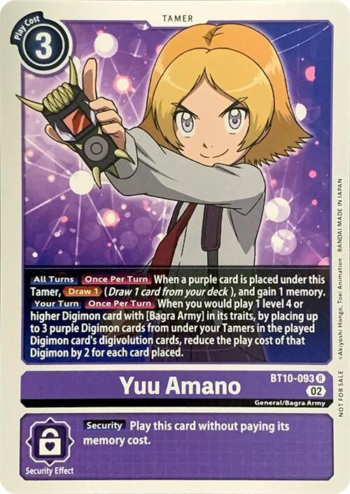 Yuu Amano (Revision Pack) - BT10-093 - Rare (Non-Foil)