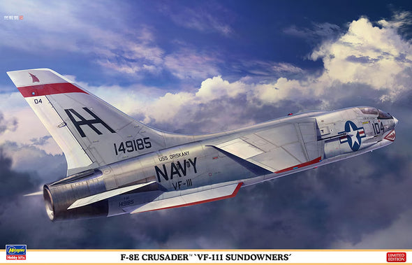 Hasegawa - F-8E Crusader "VF-111 Sundowners" 1/48 available at 401 Games Canada