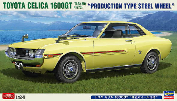 Hasegawa - 1970 Toyota Celica 1600GT “Production Type Steel Wheel” 1/24 available at 401 Games Canada