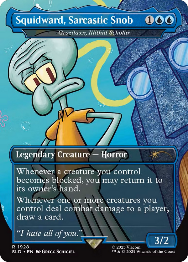 Squidward, Sarcastic Snob // Grazilaxx, Illithid Scholar - Spongebob Squarepants: Legends of Bikini Bottom (SLD)