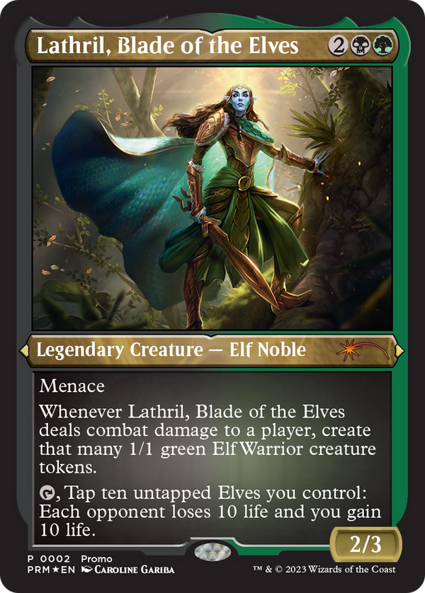 Lathril, Blade of the Elves - Resale Promo (Etched) (PKHM)